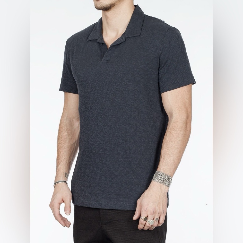 Theory Willem Nebulous Jersey Knit Polo Large